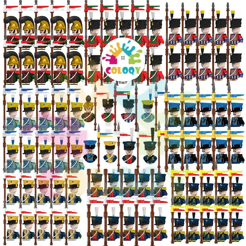 

Napoleon Wars Military Figures Sets Heavy Cavalry Commander Soldier building blocks Assembly Model Childrens toys Holiday Gift
