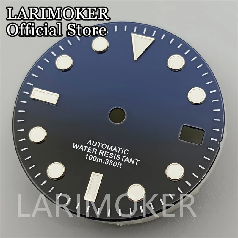 LARIMOKER 29mm black white green blue gray luminous dial fit NH35 ETA 2824 2836 Miyota 8215 821A Mingzhu DG2813 3804 movement