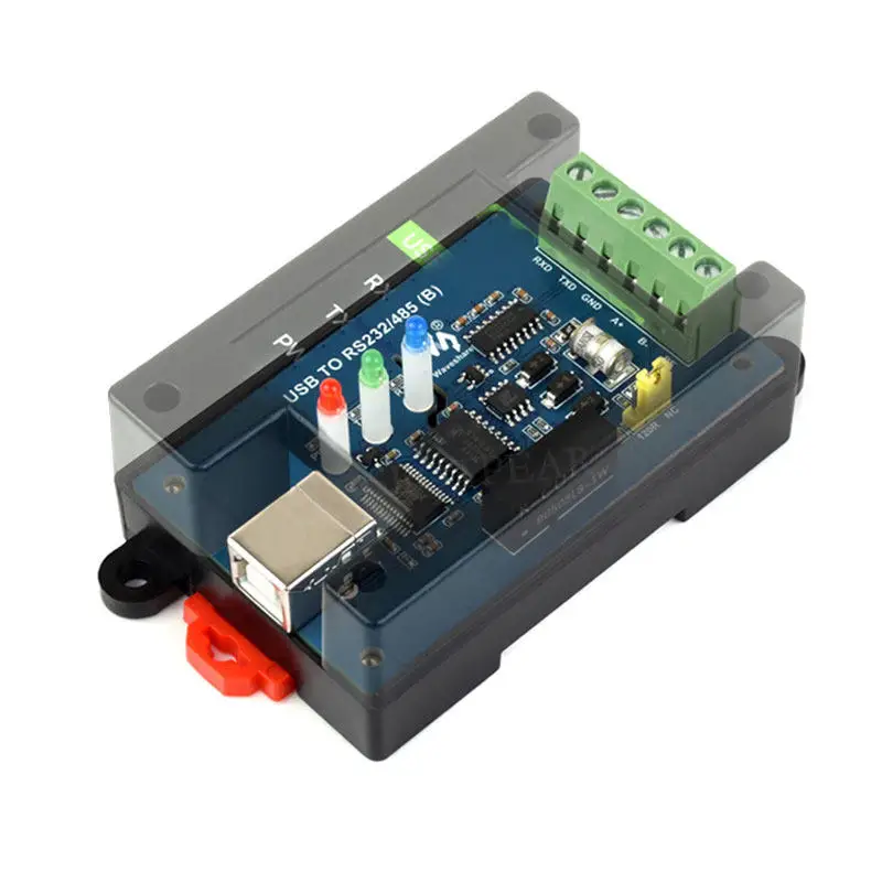Industrial Isolated USB to RS232/485 (B) Converter, Original FT232RNL, Rail Mount Type