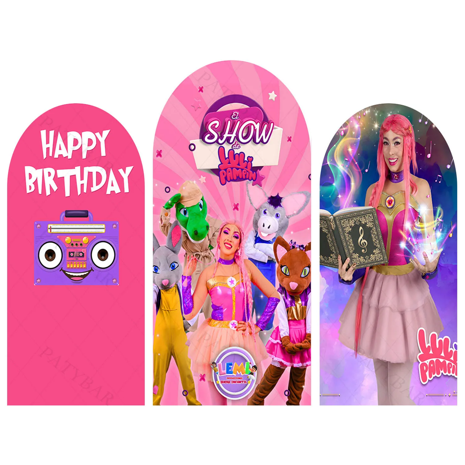 Arco Luli Pampín Cumpleaños fondo niño fiesta de cumpleaños telón de fondo poliéster arco Banner accesorios de fotografía