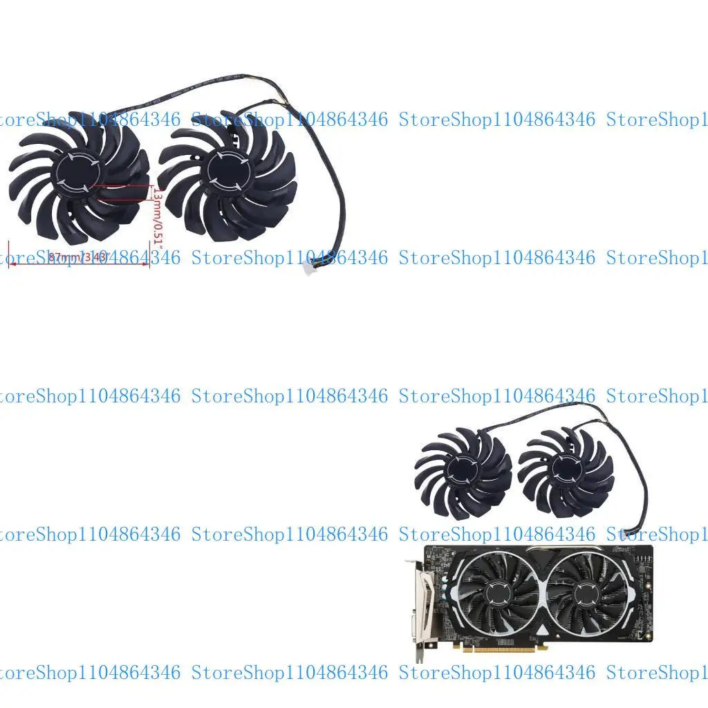 5ASD 1 Пара -мм PLD09210B12HH 4 PIN -графическая графическая видеокарта вентилятор охлаждения для MSI RX 470 480 570 580