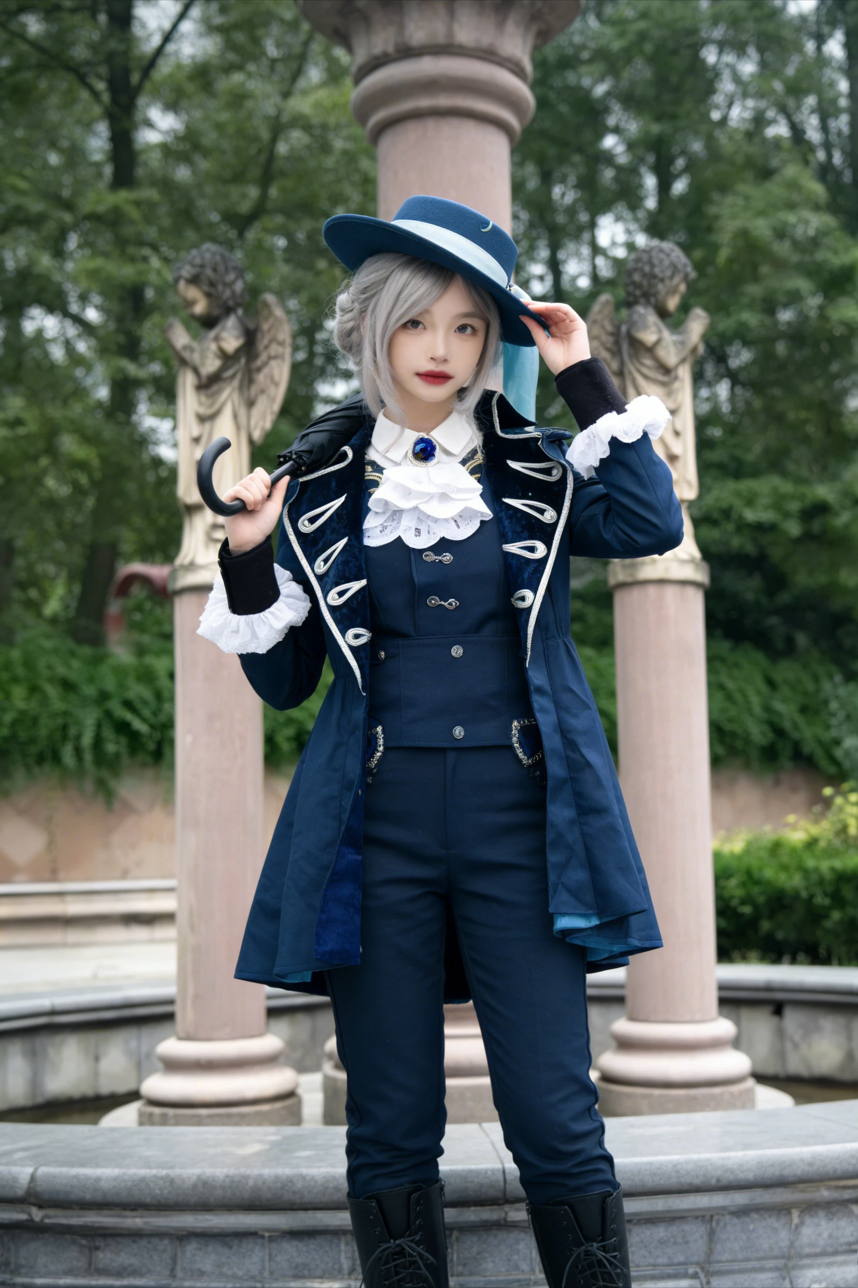 ชุดคอสเพลย์ Vertin Game Reverse:1999 Vertin Winter Plush Bucket ชุดคลุมขนสัตว์ฤดูหนาวสำหรับผู้หญิง พร้อมวิกผม