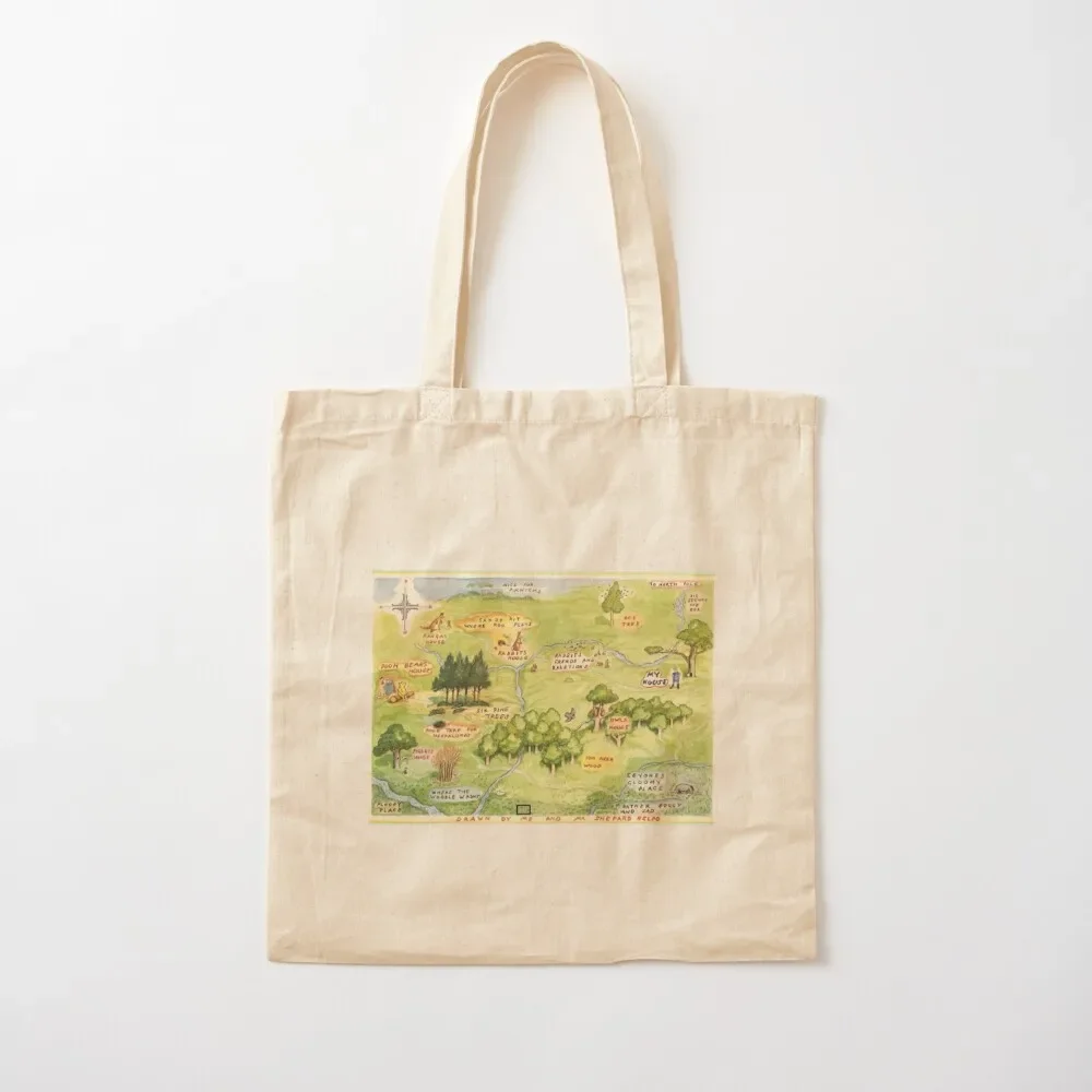 

Hundred Acre Woods Map Tote Bag sac pour femme large tote bag bag luxury women university shopper