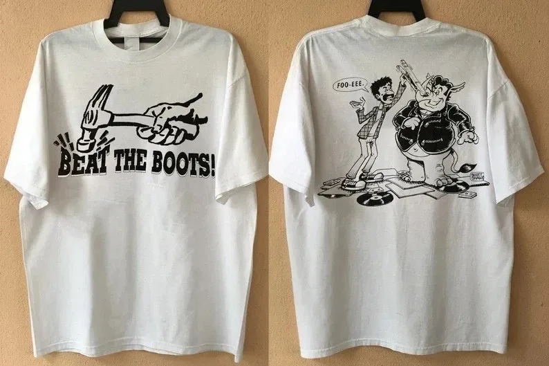 1991 Frank Zappa Beat The Boots T-Shirt, Frank Zappa 1991 promo T-Shirt