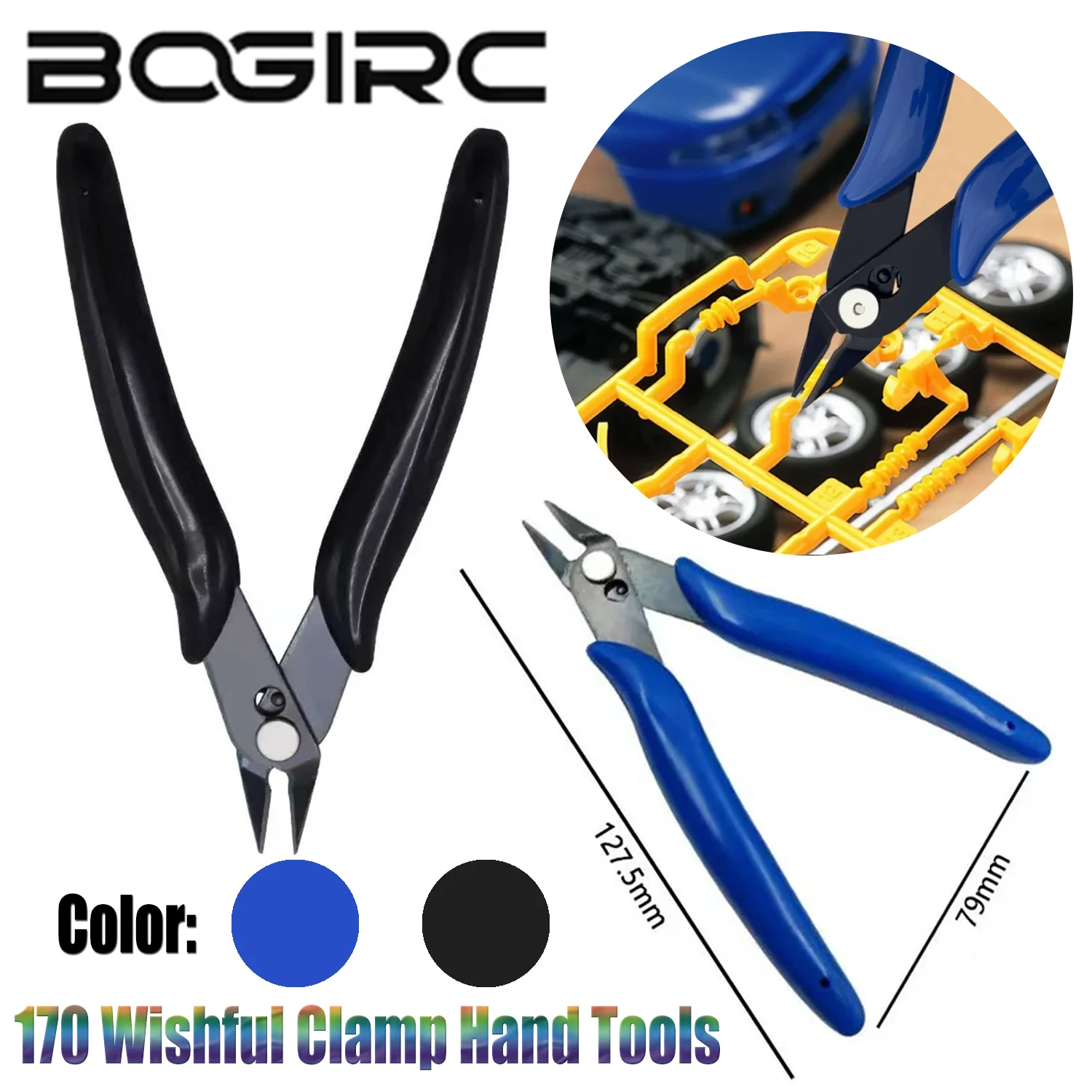 B ​ OGIRC 170 Alicates de Corte Diagonal para Bricolaje, Herramientas Manuales, Cortador de Alambre, Alicates Electrónicos, Piezas para Modelos de Impresora 3D