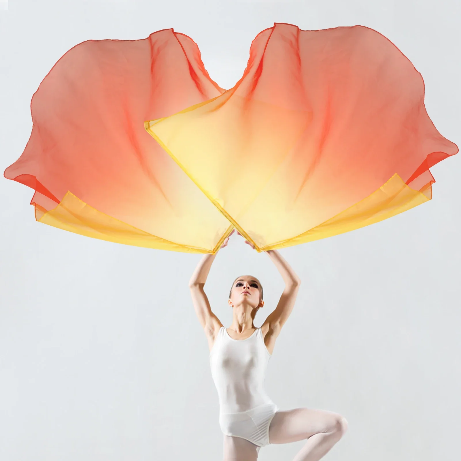 

2Pc Dance Worship Flag with Telescopic Pole Soft Praise Dance Flag Charming Dance Flags Elegant Worship Dance Flags Praise Dance