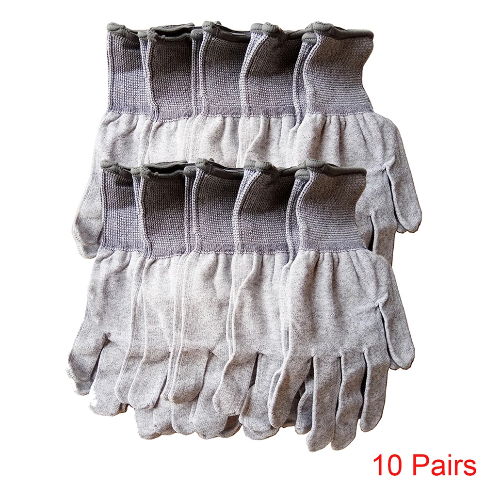 

10 Pairs Static-free Wearable Tight Working Carbon Fiber Nylon Gloves Car Wrap Window Tints Auxiliary Tools Knitted Gloves D08
