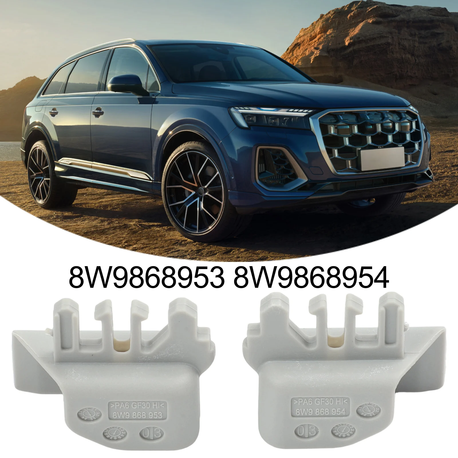 1 Paar Links Rechts Rollladen-Kofferraumabdeckungs-Clips 8W9868953 8W9868954 Für A4 Für A6 Für Q7 Für Touareg Auto-Innenausstattung