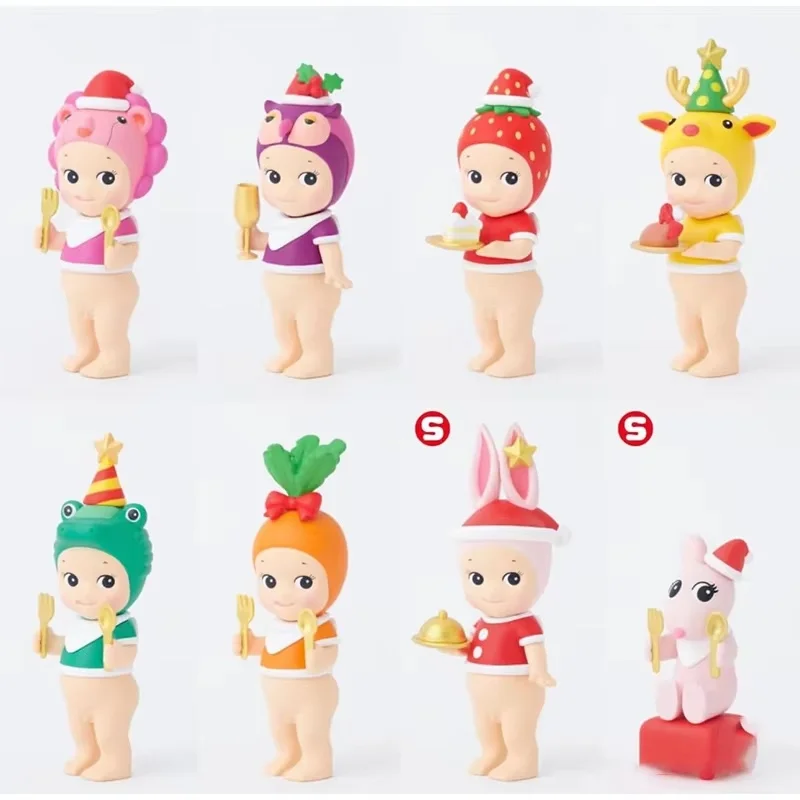 genuine New Sonny Angel Christmas Dinner Series Blind Box Hippie Kawaii  Sonny Angel Figure Limited Mystery Suprise Boxes Gifts