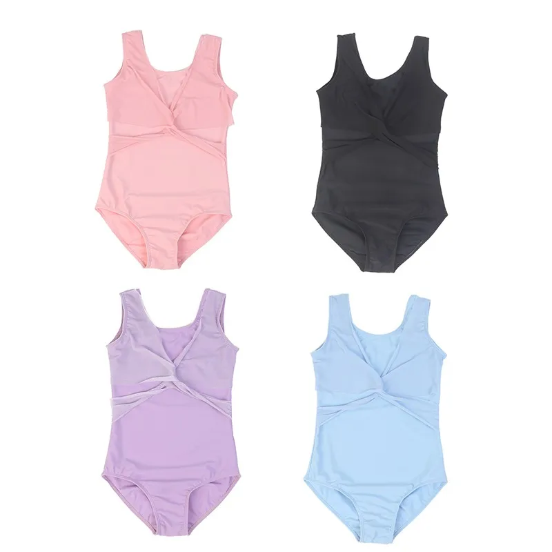 2-10 Years Kids Girls Ballet Leotards Dance Ballet Sleeveless Training Gymnastics Bodysuit Workout Outfits Clothes