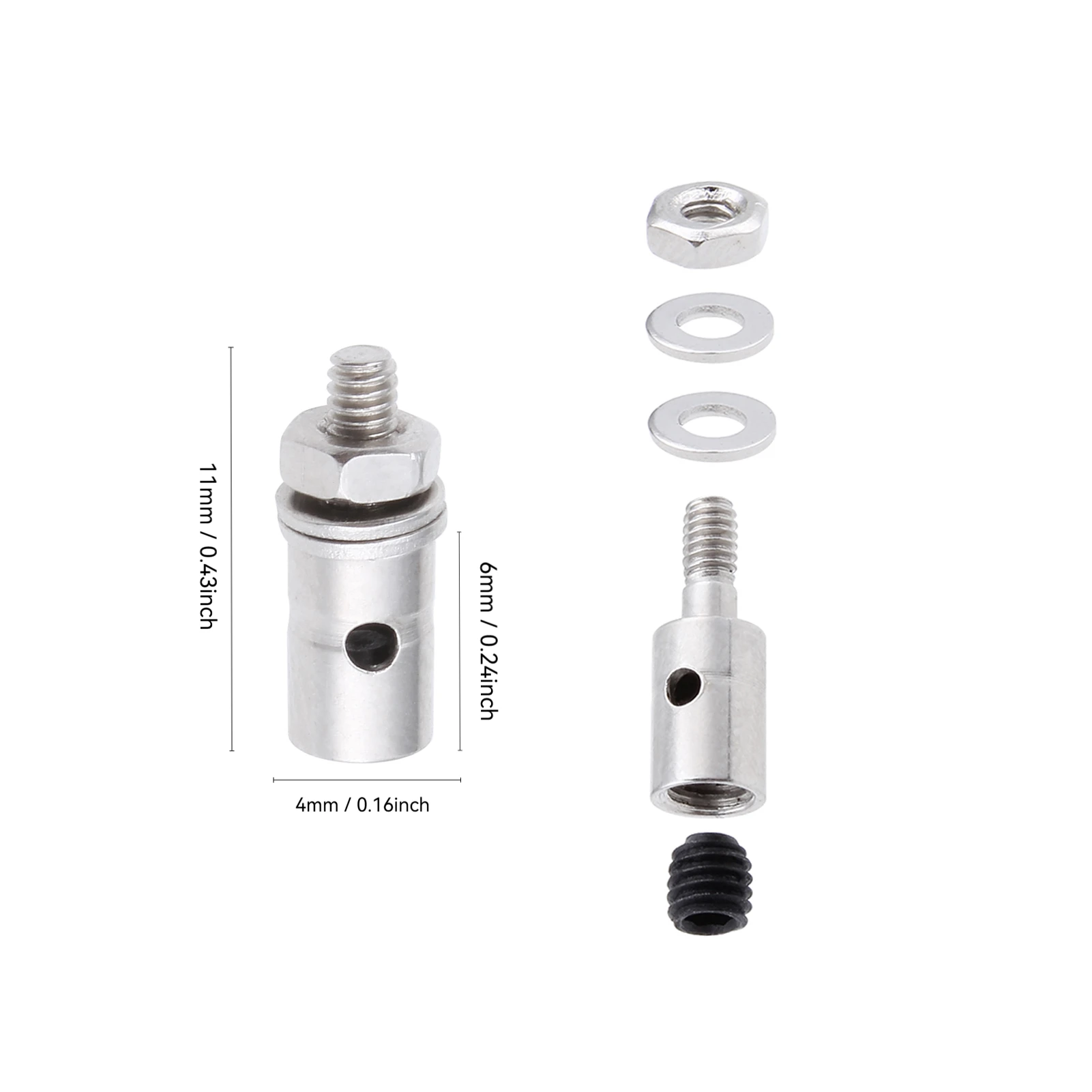 HobbyPark Connector Linkage Stoppers RC Model Plane Parts for Small Upgrade with Hex Wrench 25-Pack