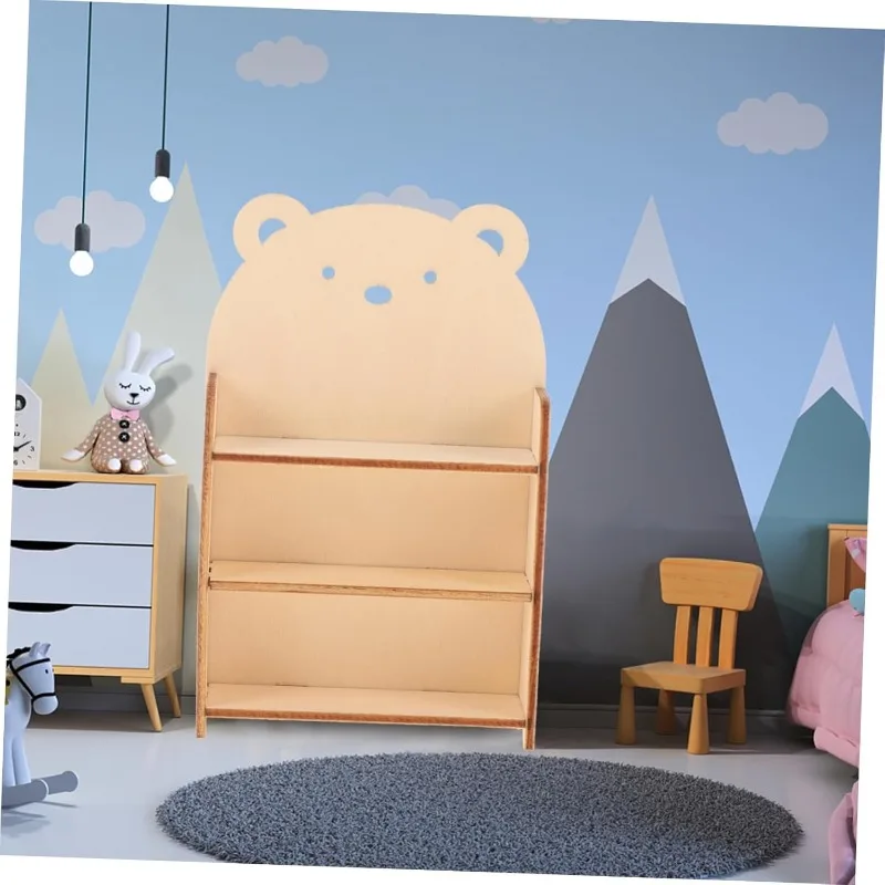 4개 미니 인형집 책장 미니어처 책장 가구 창의적 놀이용 인형집 장식 상상력 있는 장면용