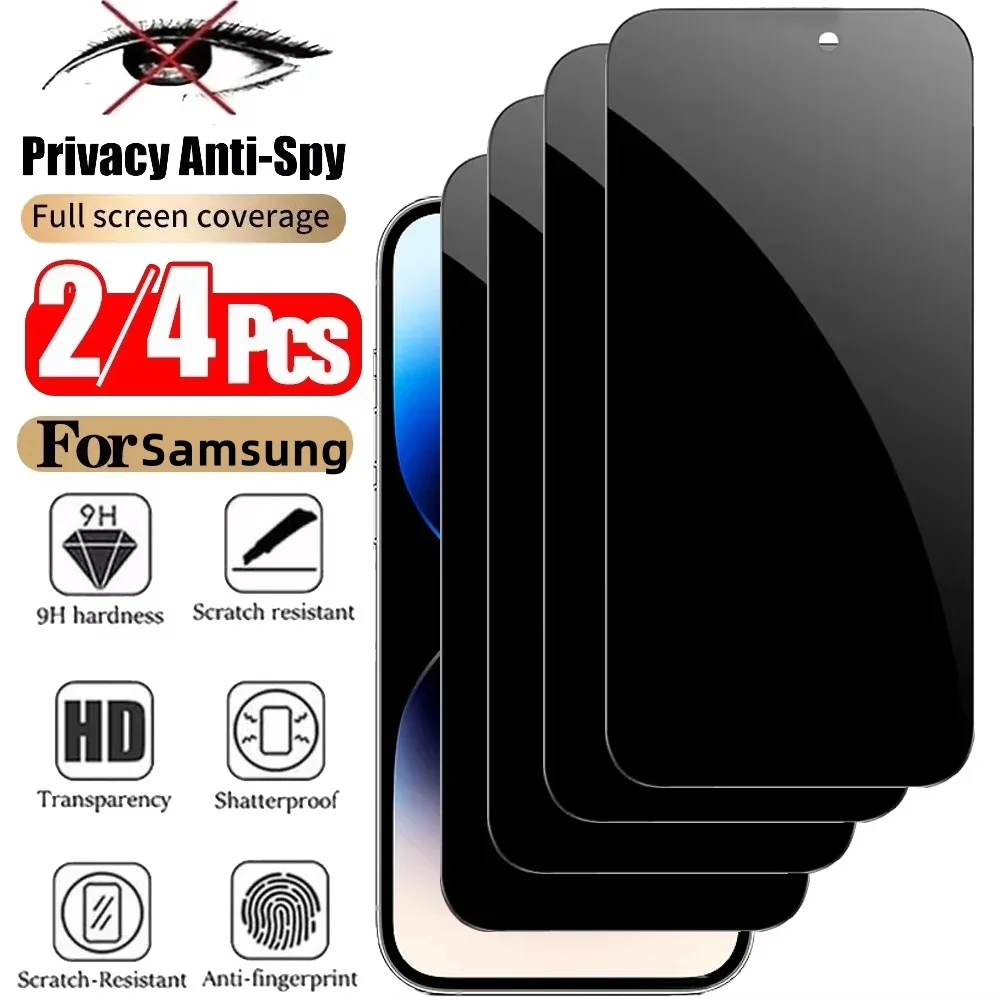 

Privacy Screen Protector For Samsung S25 S24 Ultra S23 FE S22 Plus Anti-Spy Glass For A16 A56 5g A55 A07 A26 A36 A54 A73 A17 A53