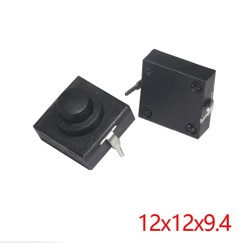 【30-10PCS】Flashlight Button Switch 1A 30V CB-1212-112D 2Pin Ultra-Thin Middle Of The Feet 12X12X9.4MM