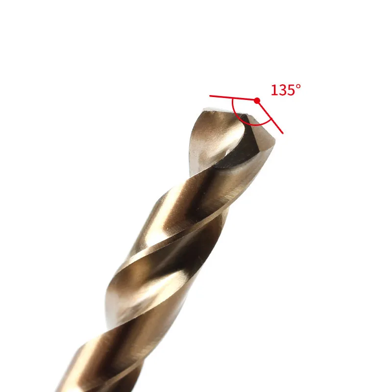 Set di punte da trapano in cobalto 19 pezzi 1/16 "-3/8", punta in acciaio ad alta velocità M35 per metallo temprato, acciaio inossidabile, ghisa e plastica di legno