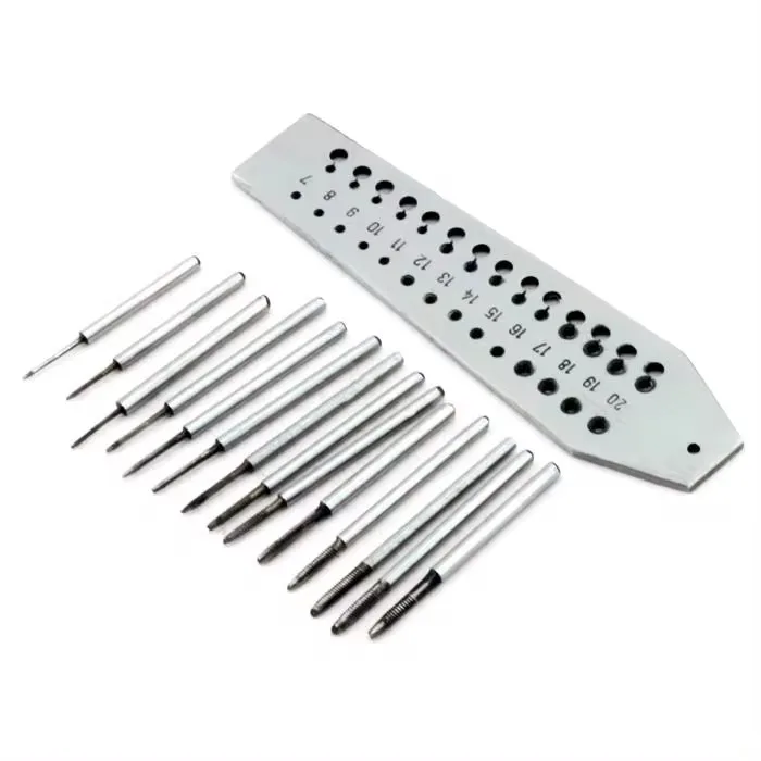 Free Shipping Jeweller's & Watchmakers Micro Mini Tap and Die Screw Plate Set 14 taps 0.7-2.0m