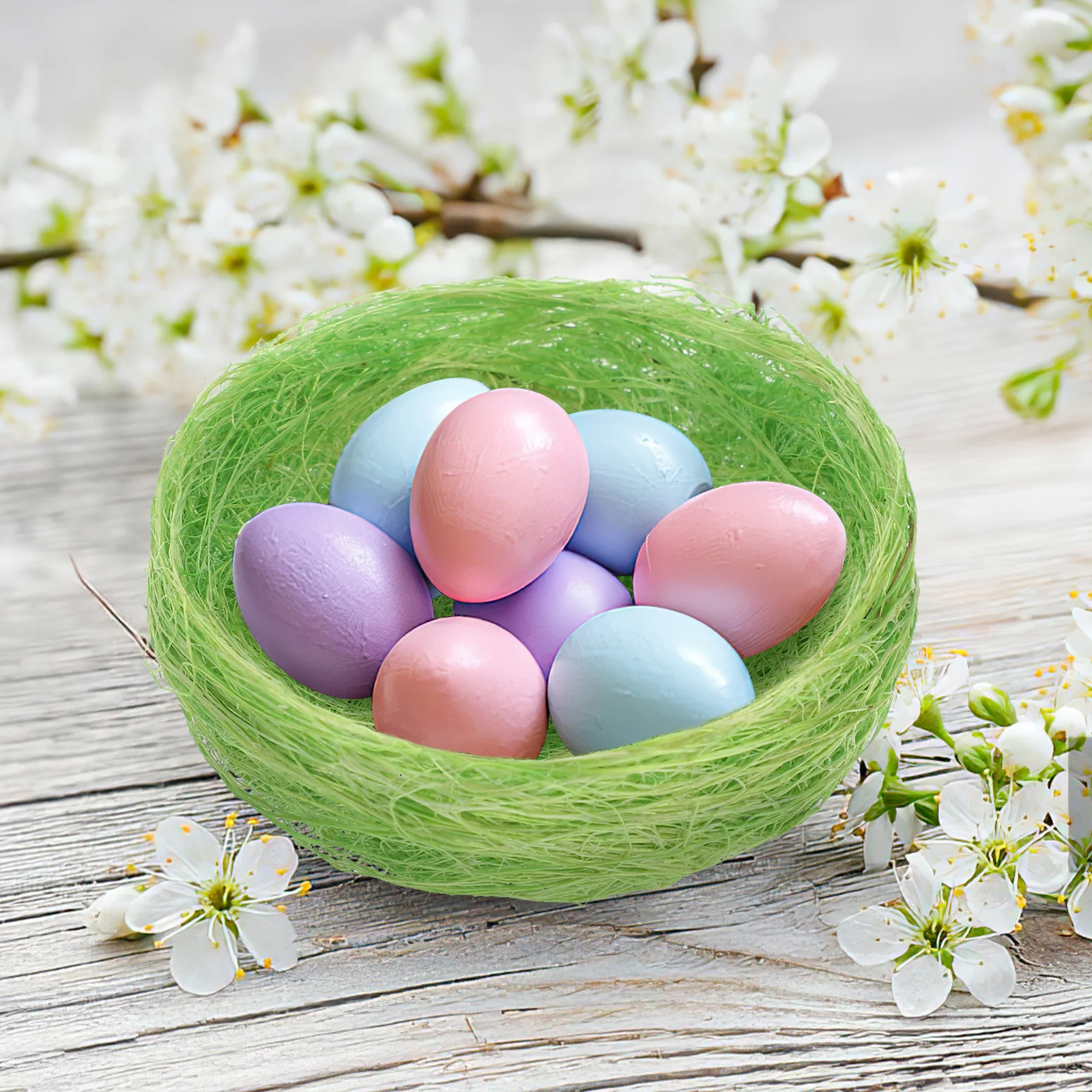 

10Pcs Faux Bird Nest Mini Garden Decor for Parakeet Cage and Micro Landscape Props Artificial Bird Craft Accessories