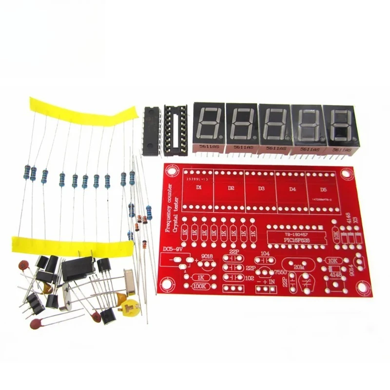 1lot DIY Kits RF 1Hz-50MHz Crystal Oscillator Frequency Counter Meter Digital LED tester meter