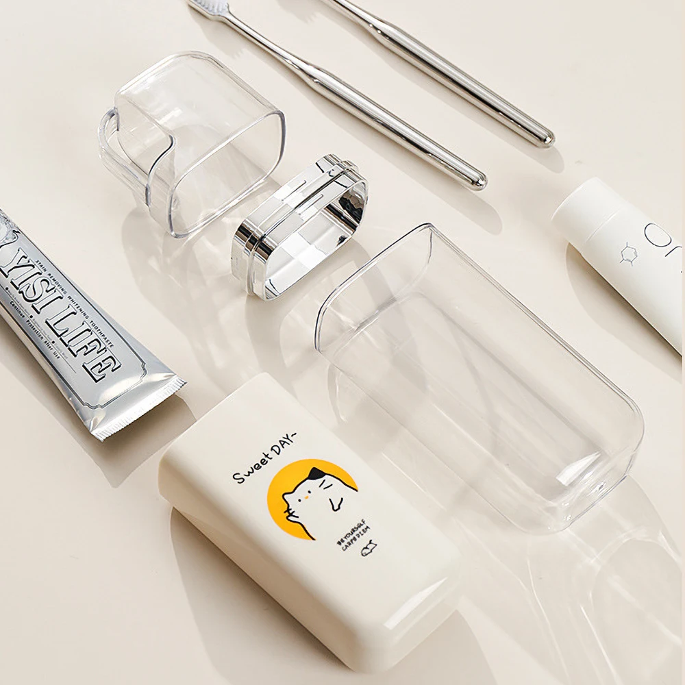 Portable 3-in-1 Bathroom Travel Cup Toothbrush And Toothpaste Case_voghion.com