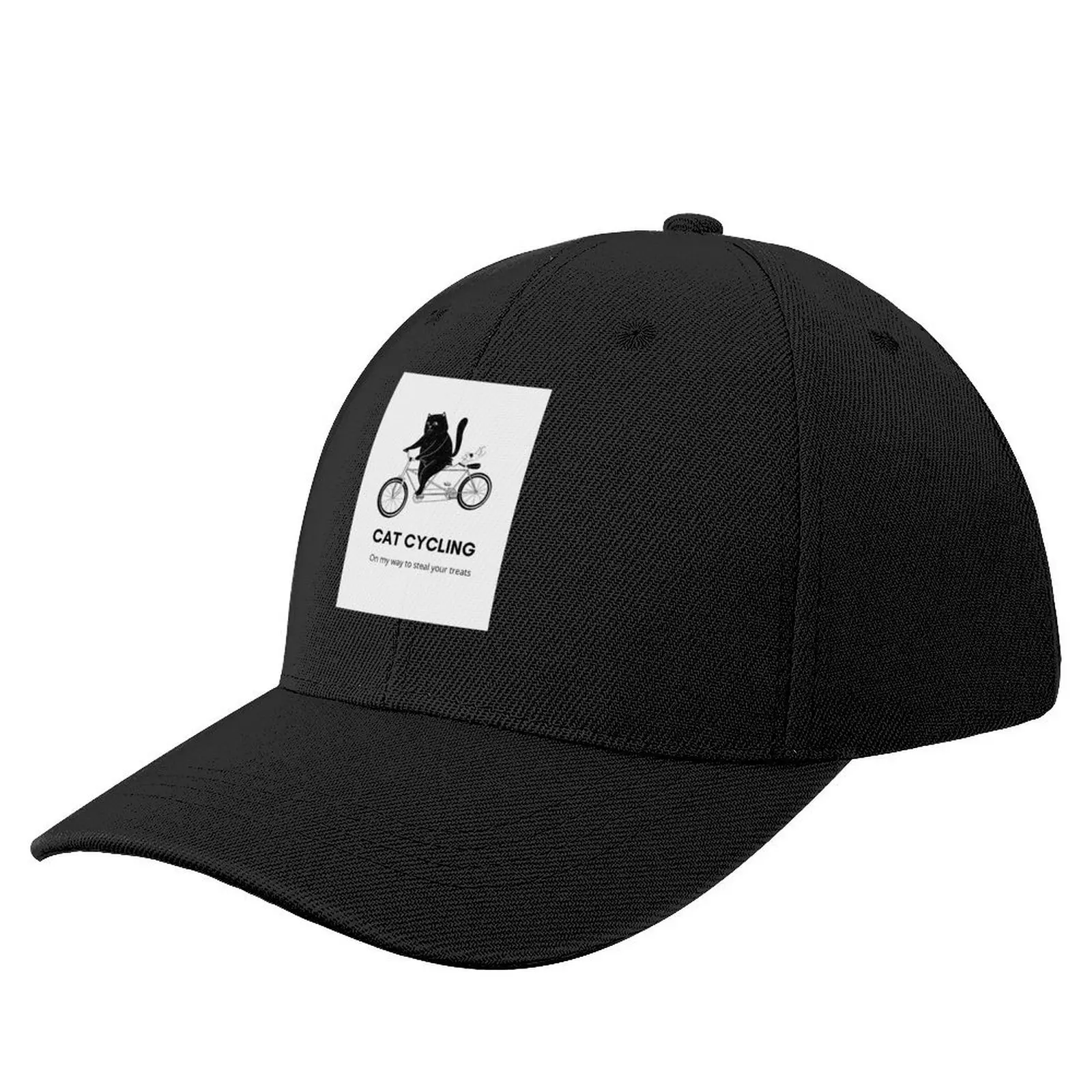 

Cat cycling: On my way to steal your treats Cat Dreams Design Baseball Cap Trucker Cap golf hat genuine Sun Cap Men Caps Women's