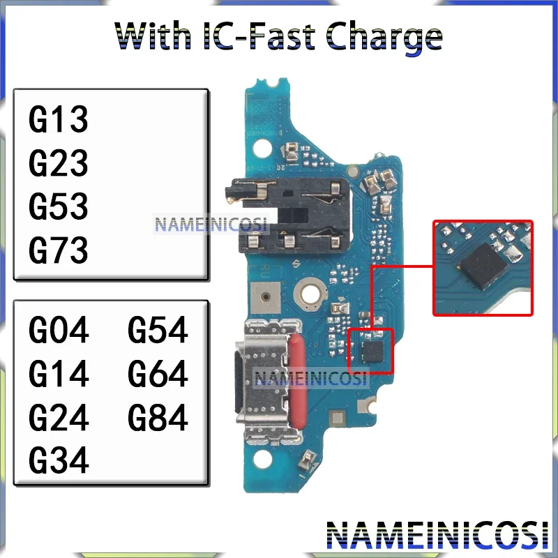 Usb Dock Charger Connector Ports for Motorola Moto G13 G04 G14 G24 Power G34 G54 G64 G84 G23 G53 G73 Charging Board Module Flex