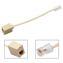 1 PCS 8P4C / RJ45 Male RJ11 6P4C To Female M / F Adapter telephone Ethernet Cable To Phone Line Plug Connector