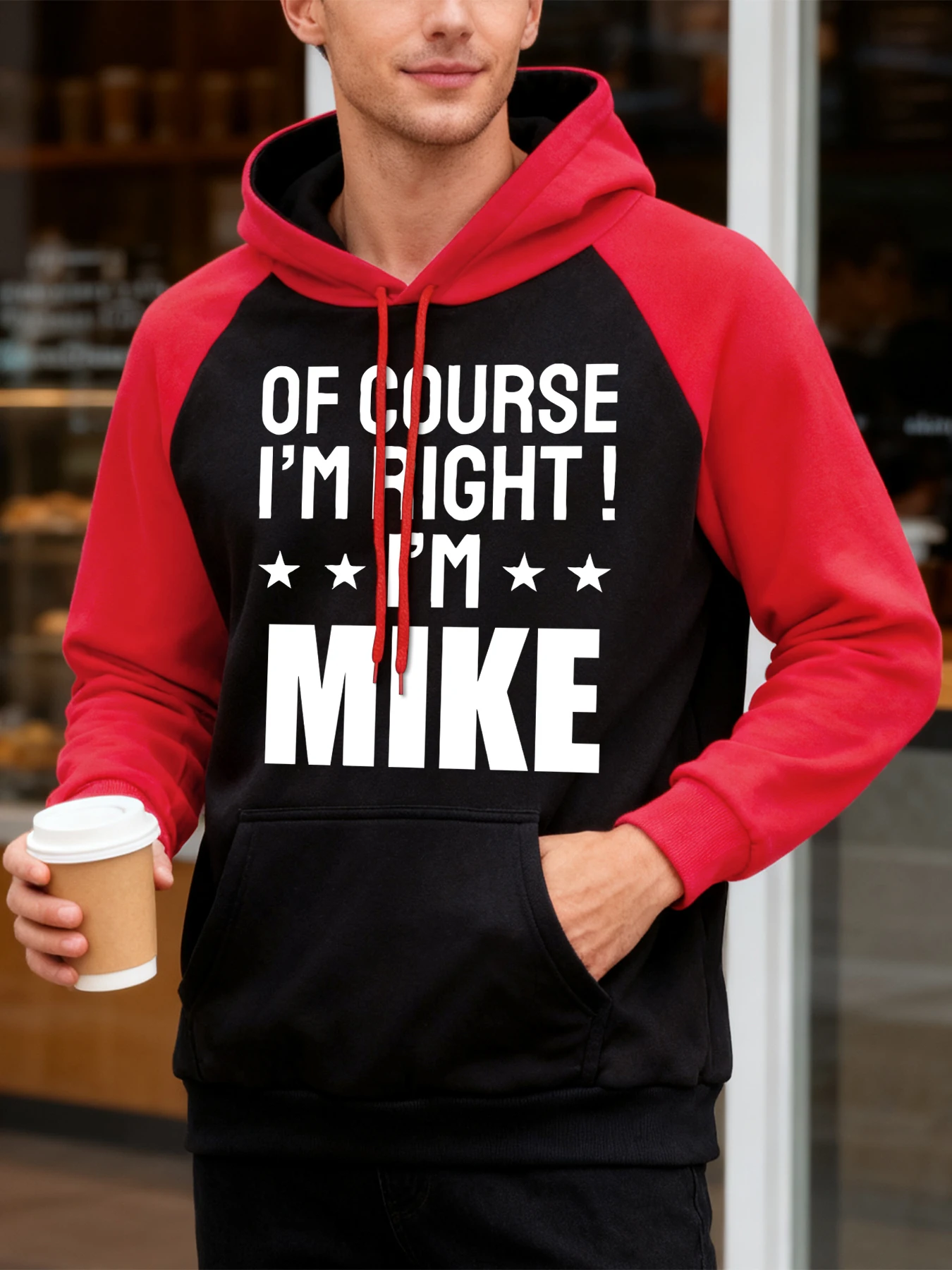 بالطبع أنا على حق أنا مايك نمط الرجال راجلان هودي جيب هوديس عادية كبيرة الحجم للجنسين البلوز موضة الصوف الشارع الشهير