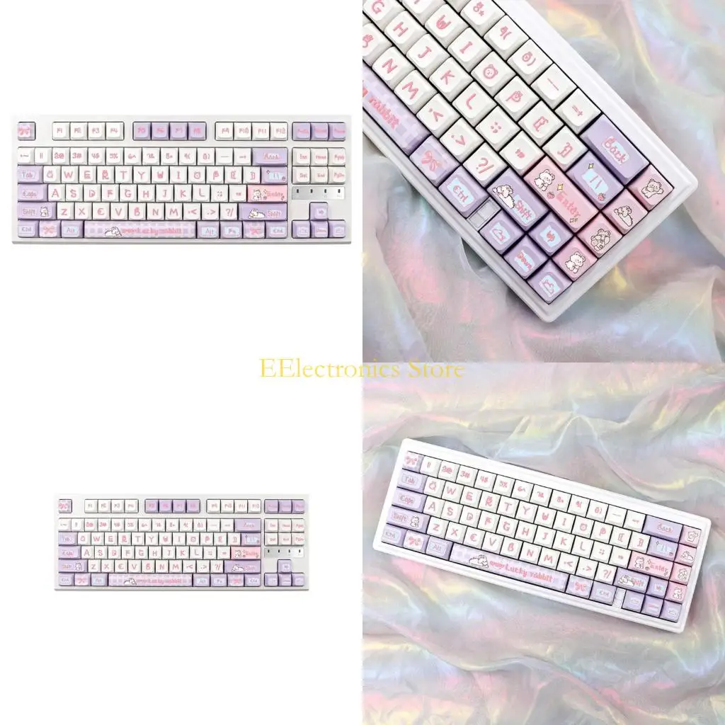 

B03C 144 Клавики Клюки Установите xda Профиль профиль молоко молоко PBT Dye-Sub для MX-переключателей Механические игровые