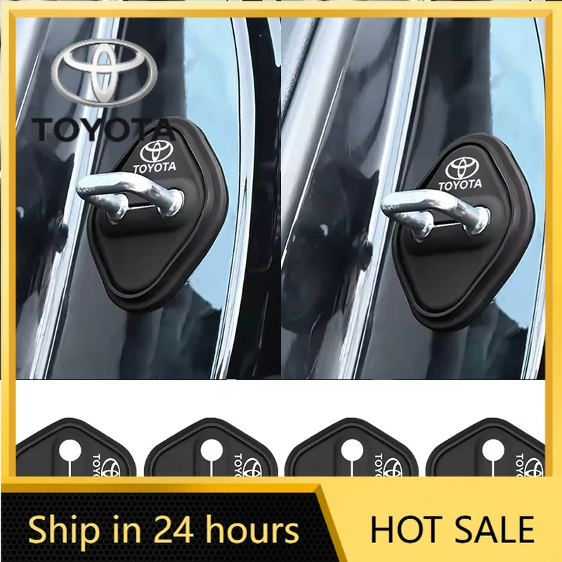 

Car Stickers For Toyota 2026 Hot 2/4Pcs Car Silicone Door Lock Cover Protect Buckle Cover Auto Accessorie For TOYOTA Corolla Aur
