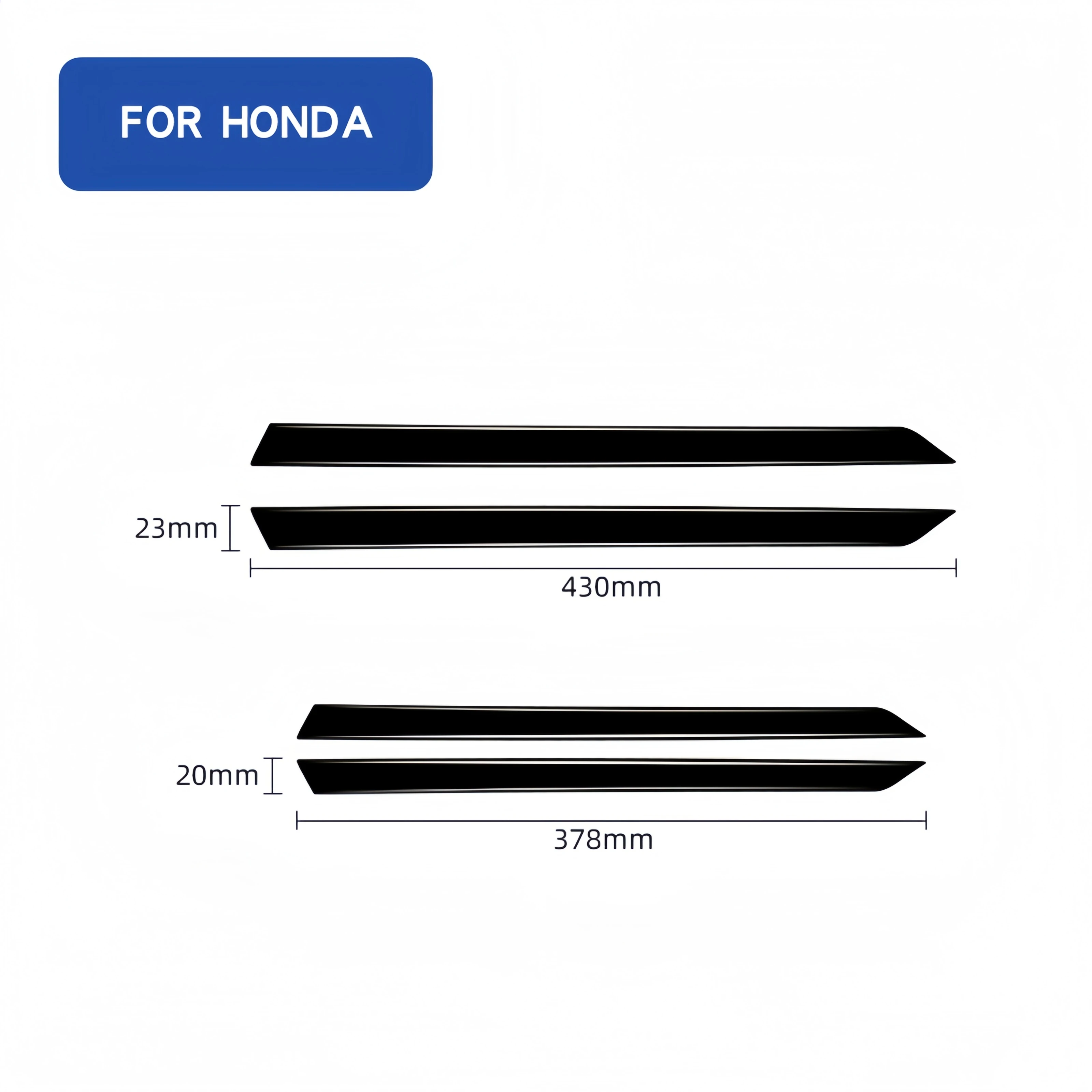 For Honda Civic 10th Gen 2016-2019 Piano Black Car Inner Door Panel Strips Trim Cover Decoration Stickers Interior Accessories - view 6