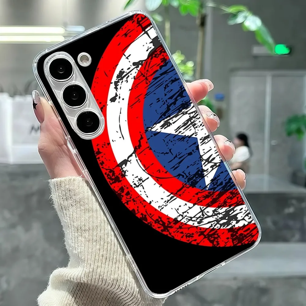 حافظة هاتف كلاسيكية للأفلام C-Captain-A-America لهاتف سامسونج جالاكسي A52 A12 A51 S21 Edge S22 ULTRA S23 S20LITE Plus Ultra Transparen #4