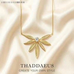 Necklace Leaves Large Spring Brand New Jewelry Europe 925 Sterling Silver Gift For Women