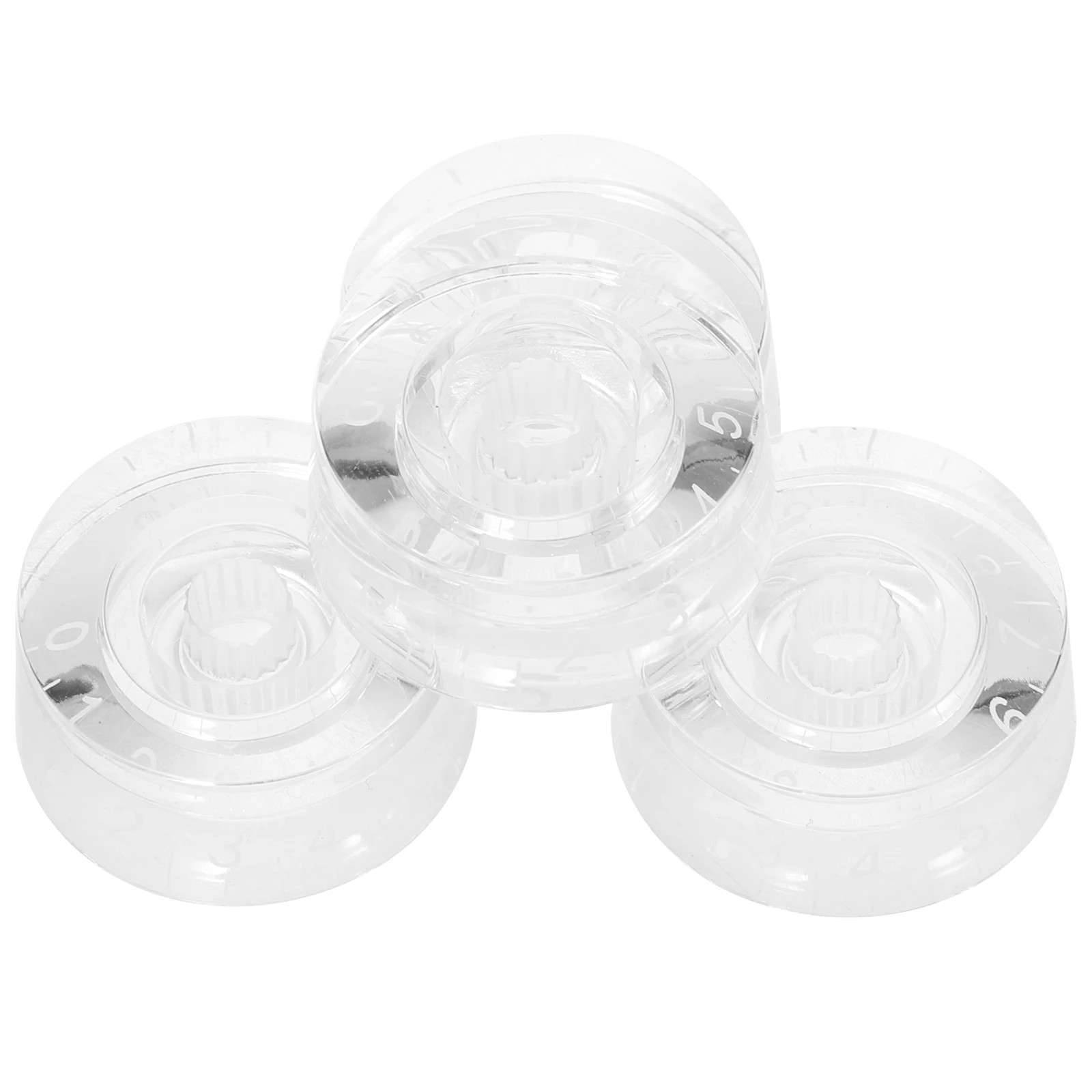 

4pcs Transparent Acrylic Electric Guitar Volume Control Knobs Durable High Precision Replacement Bass Volume Knob Guitar