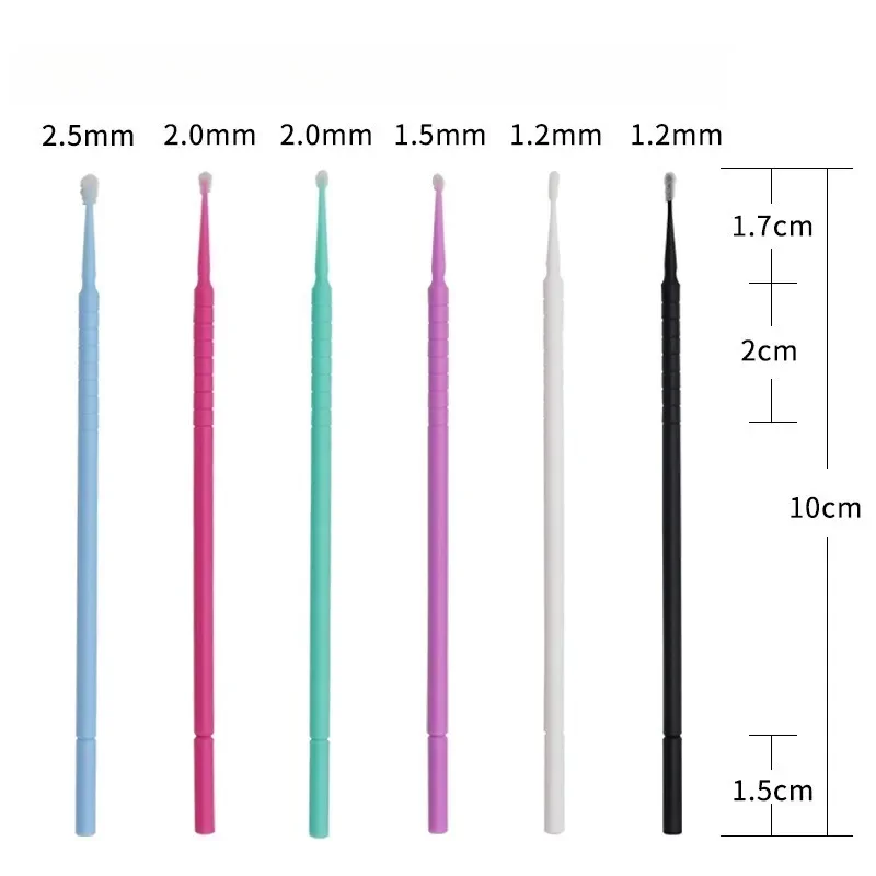 12x100Pcs/Lot Dental Microbrush Applicators Disposable Micro Brush Bendable Long Shank Brush Teeth Whitening Oral Cleaner Tools