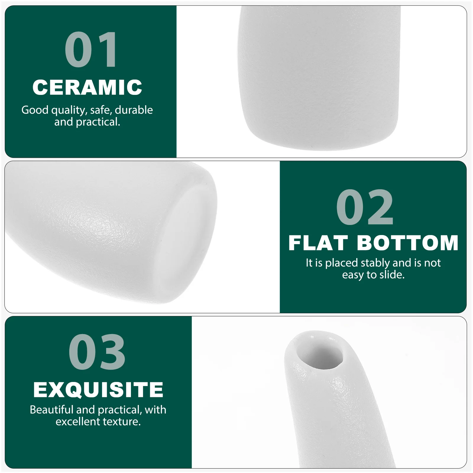 

1Pcs White Ceramic Flower Vase Water Drop Compact Narrow Opening Vase for Dry Flower Arrangement Decorative Office Desk Ornament