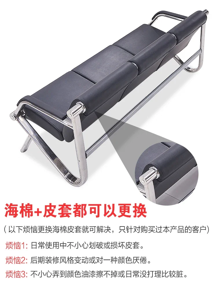 Three-person chair, four-person waiting chair, stainless steel airport chair, station barber shop sofa, waiting chair chairs