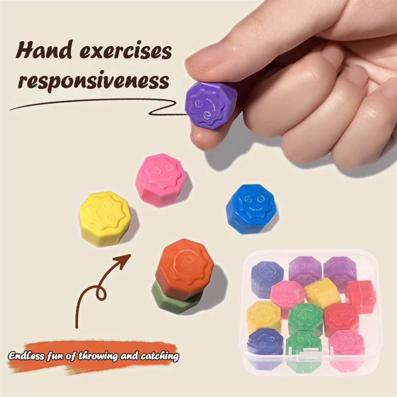 1/2/4 Box Traditional Play Game Grab The Stone Toy Exercise Colorful Fun Stress Relief Toy Korean Gonggi Competitive Games