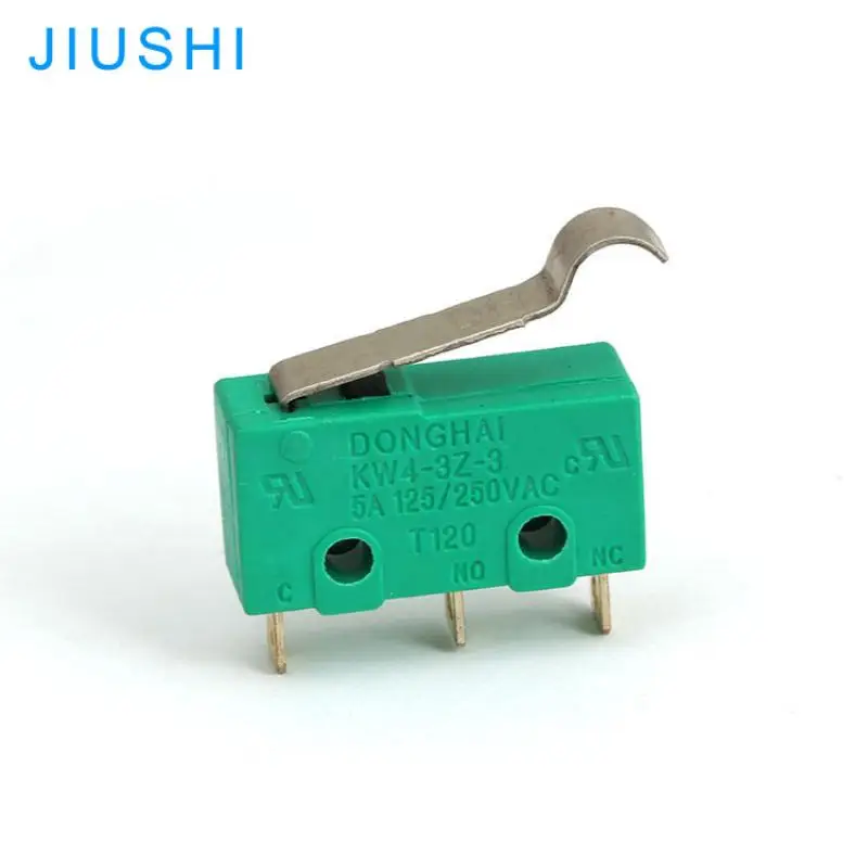 10pcs KW4-3Z-3 bent lever micro switch donghai limit switch 3A5A250V switch