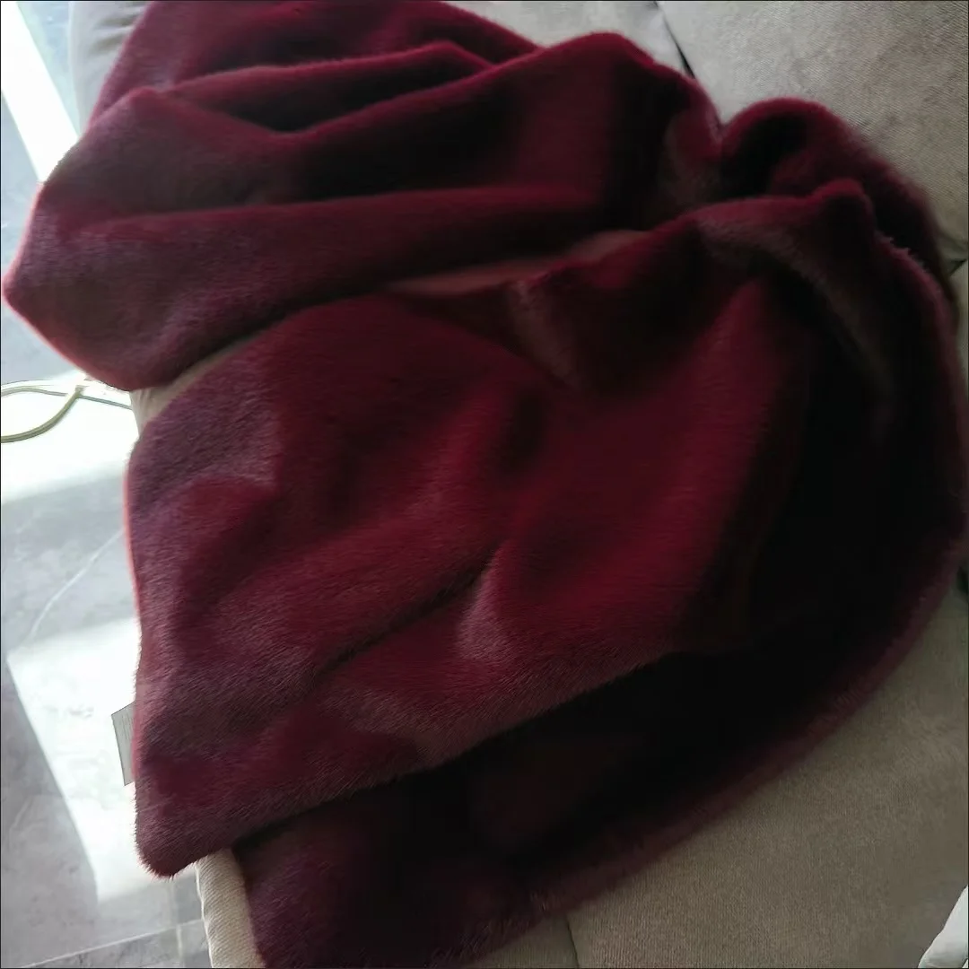 معاطف نسائية ماكسي من الفرو الصناعي معطف متوسط الطول أنيق سميك دافئ كم كامل غرزة مفتوحة فضفاضة أمي الخريف الشتاء ملابس الشارع