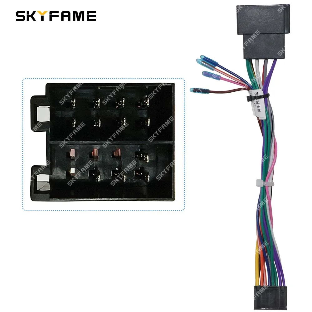 

SKYFAME Car 16pin Wiring Harness Adapter Decode Android Radio Power Cabler For Jinbei Haishiwang