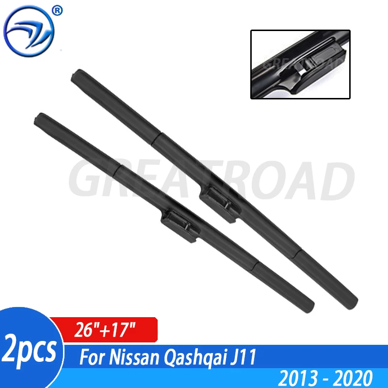 Wiper LHD Front Wiper Blades For Nissan Qashqai J11 2013 - 2020 ( OE Style ) Windshield Windscreen Front Window 26