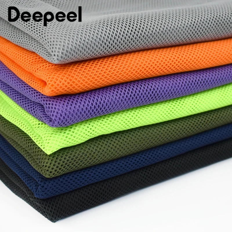 100/150/200*155cm Breathable Mesh Fabric Sewing T-shirt Sport Clothes Low-stretch Fabrics Mosquito