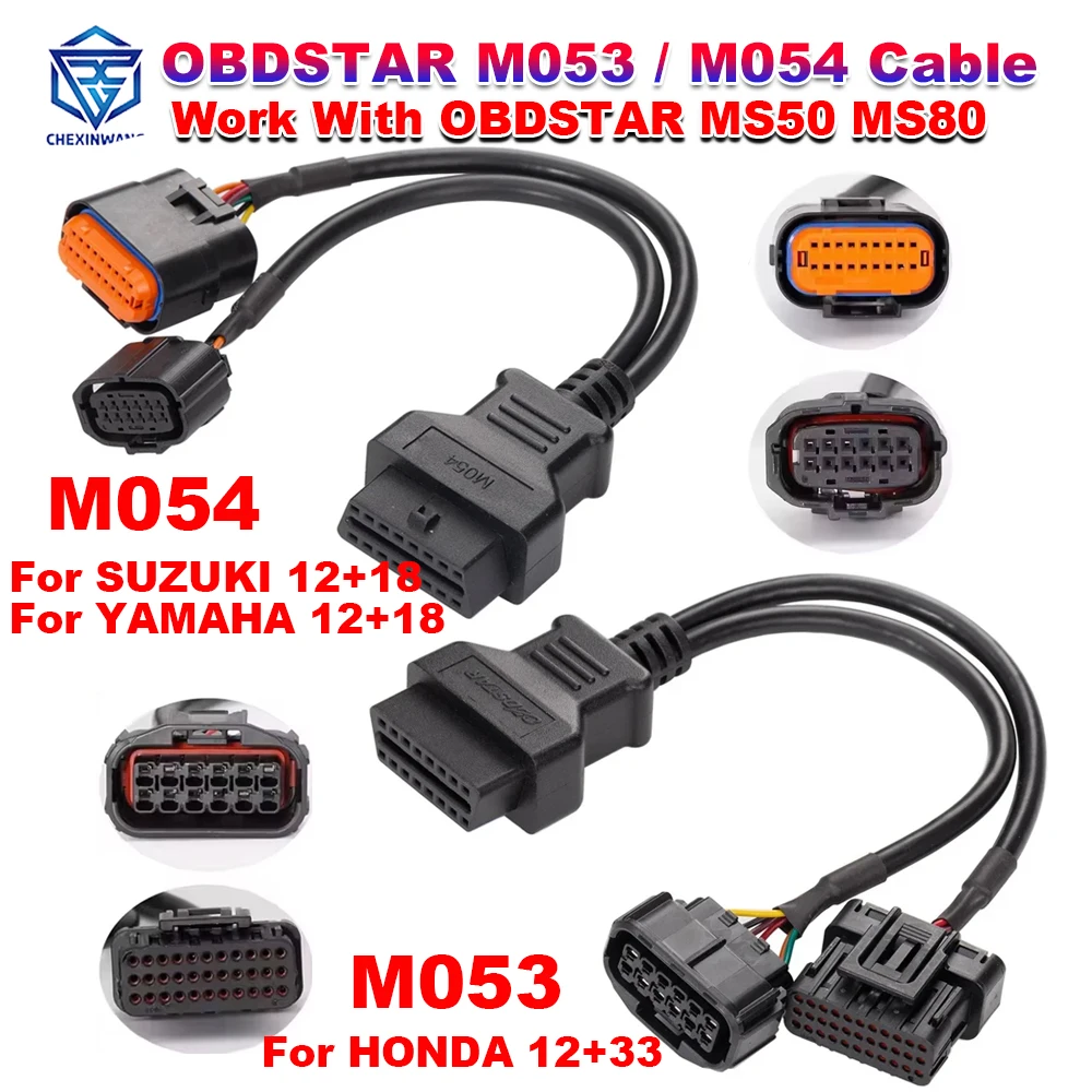 

Кабель OBDSTAR M053 M054 работает с OBDSTAR MS50 MS80 M053 для HONDA-12 + 33 M054 для SUZUKI/YAMAHA-12 + 18 для мотоцикла IMMO