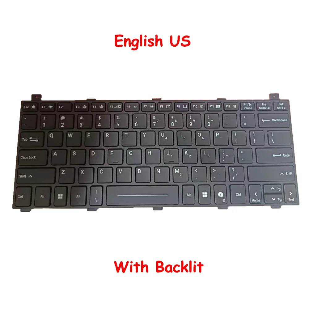 For Getac S510AD Laptop With Backlit US UK Keyboard S510AD English US United Kingdom UK With Black Frame New
