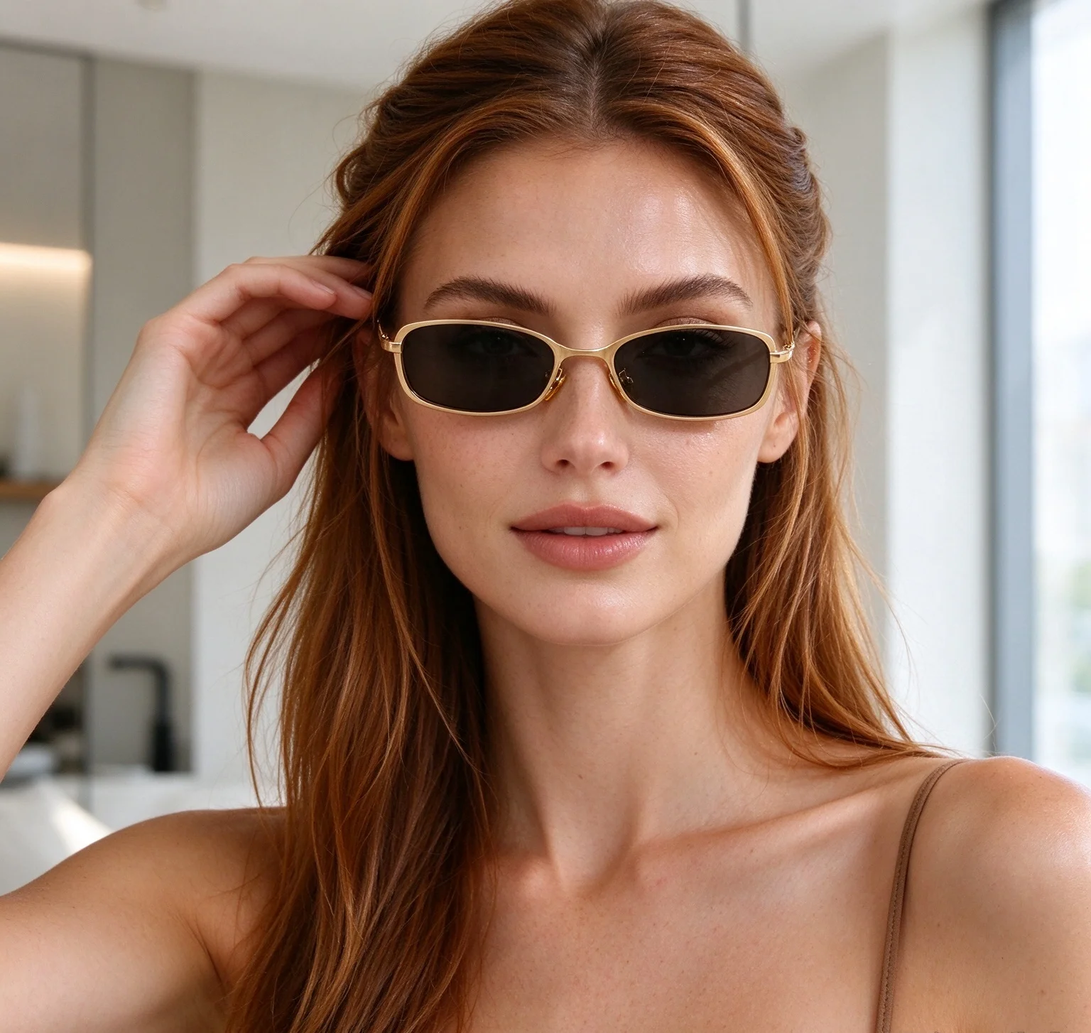 2026 New Oval Old Money Style Sunglasses, Retro Metal Frame Luxury Texture Trendy Shades for Styling