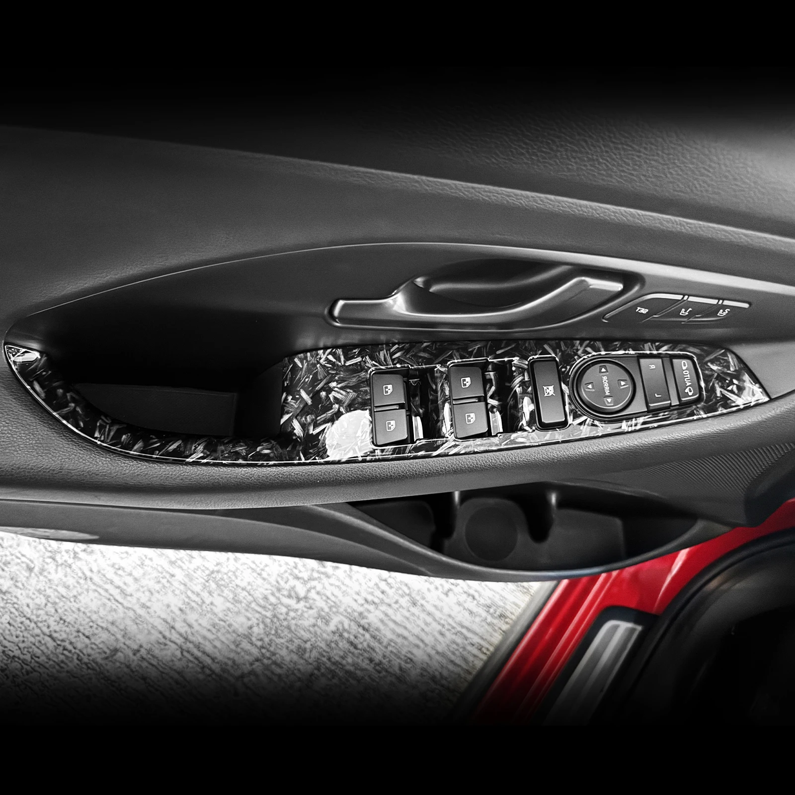 

Кованый черный стиль, дверной подлокотник, накладка на окно, кнопка переключения, панель, накладка для Hyundai i30 Hatch Back N 2018-2023