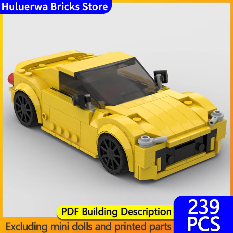 

Модель городской автомобиль MOC, строительные кирпичи BRZ, классический верхний спортивный автомобиль, модульная технология, подарки, праздник, сборка, детские игрушки, костюм