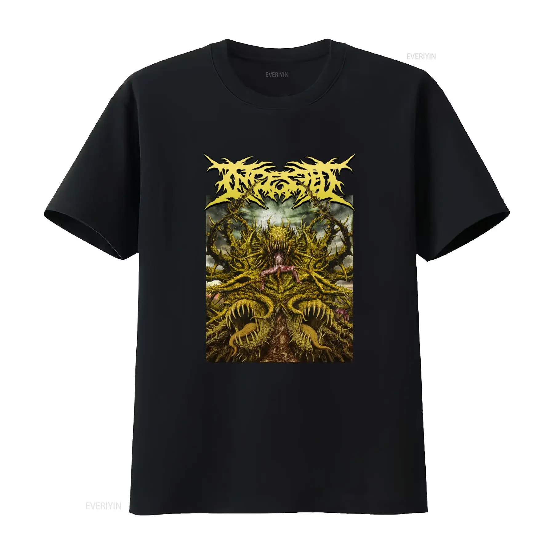 Ingested Surpassing The Boundaries Of Human Suffering Black T Shirt New Heavy Metal Band Design vintage Washed