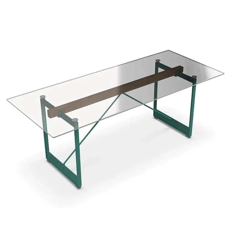 Cast iron long table dining table round  coffee oak marble