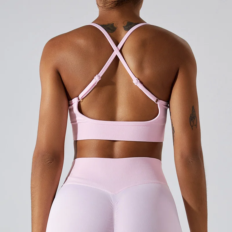 YJ-New Seamless Sports Underwear Women's Back Tight Yoga Bra Outdoor Running Top Workout Clothes